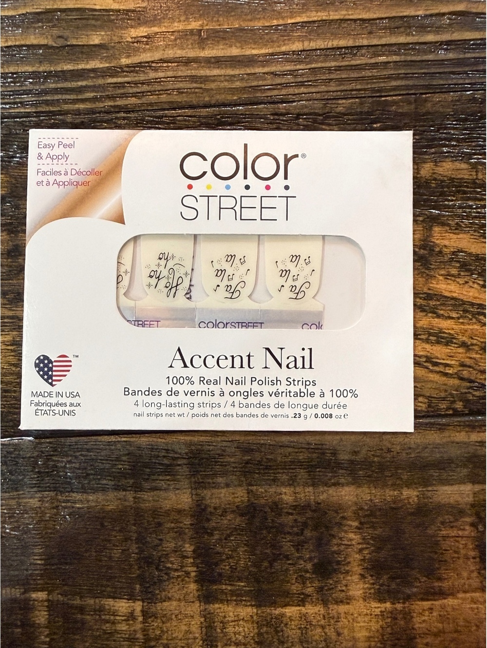 Color Street "Got Caroled Away" Accent Strips - Christmas Music Clear Overlay